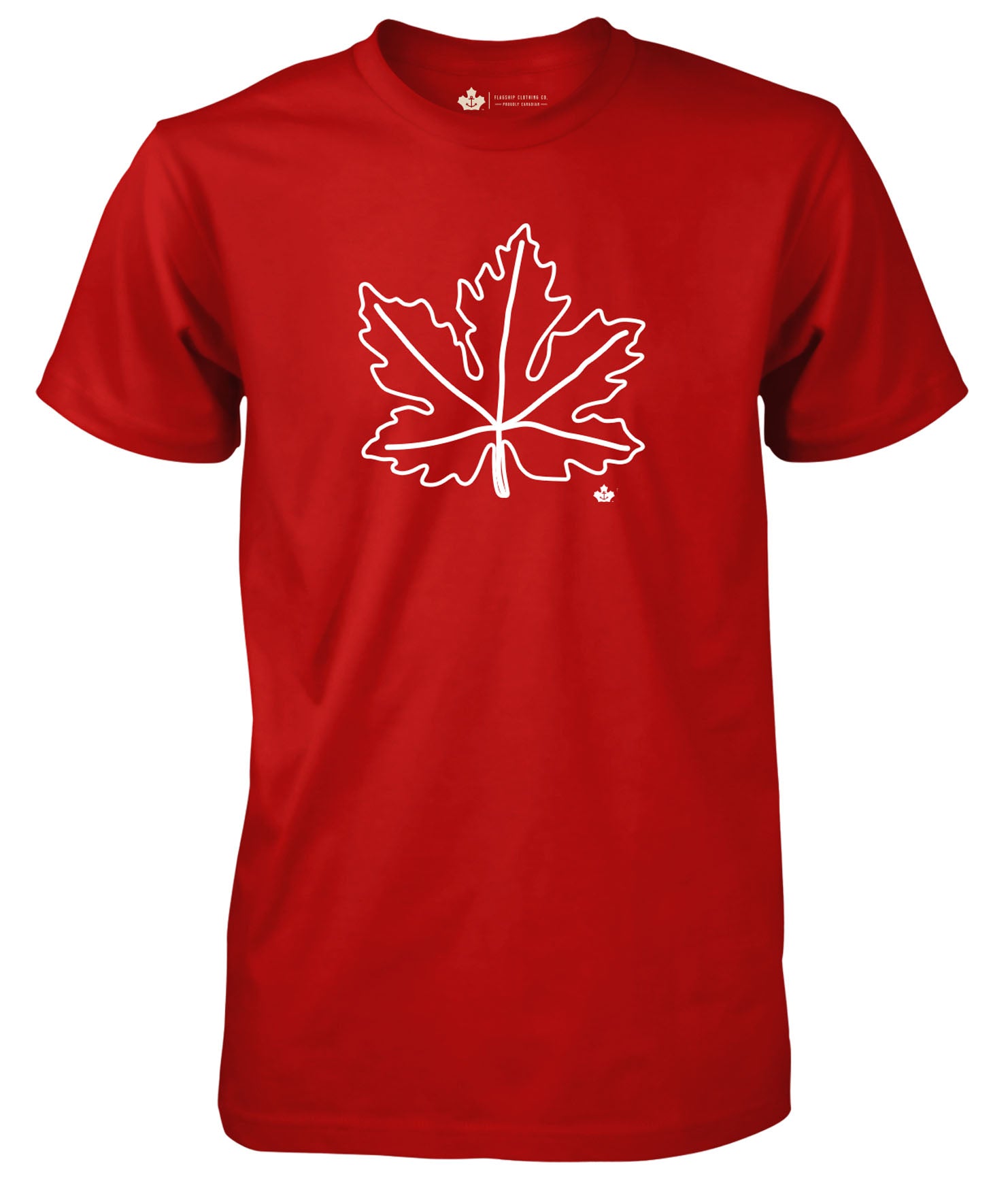 Leaf outline / red