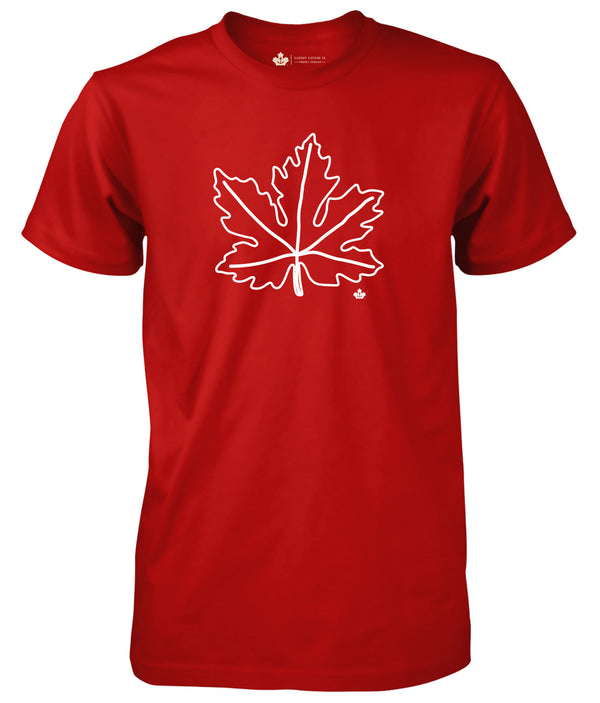 Leaf outline / red