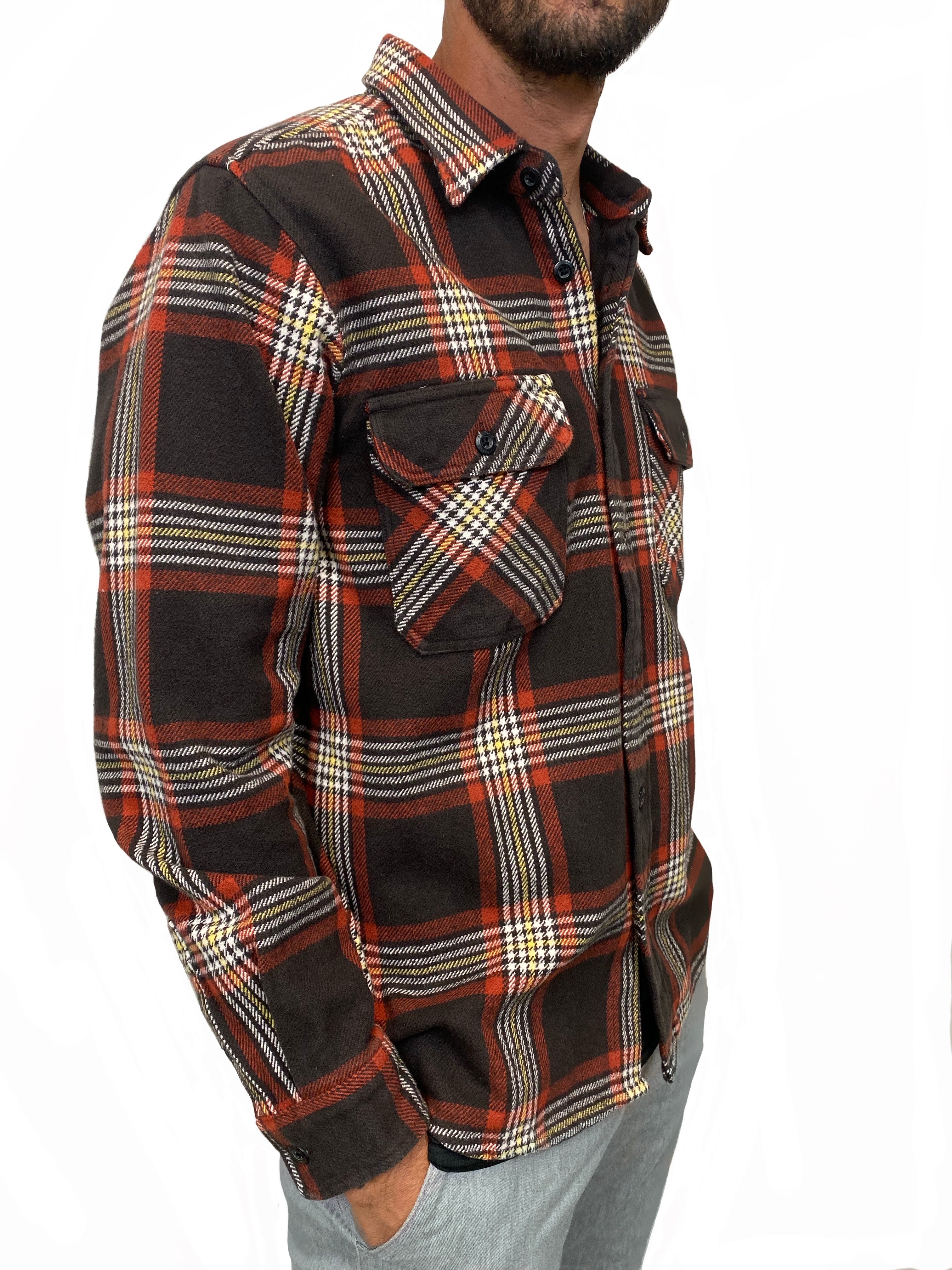 Heavyweight Flannel / Beige Red