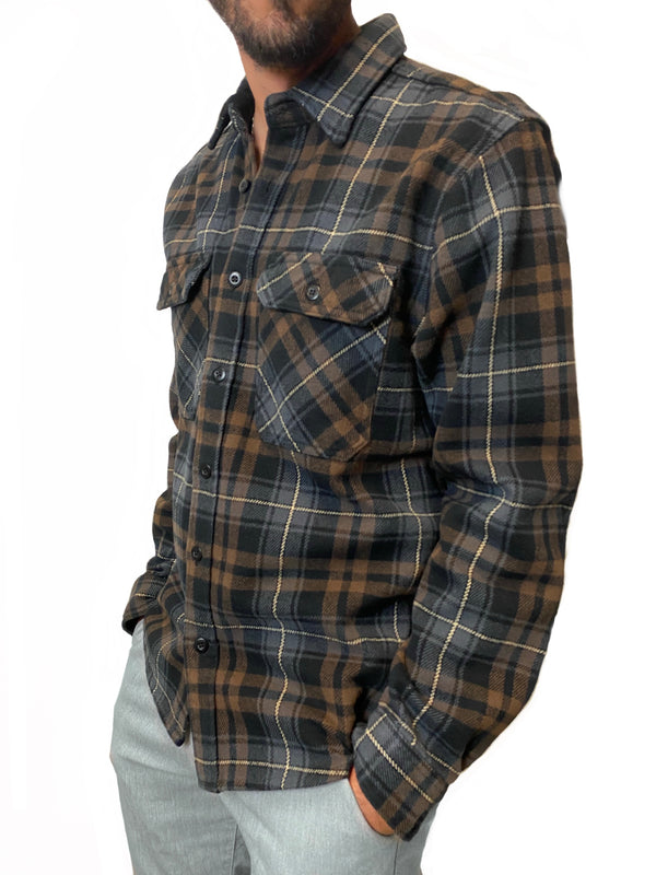 Heavyweight Flannel / Navy Brown